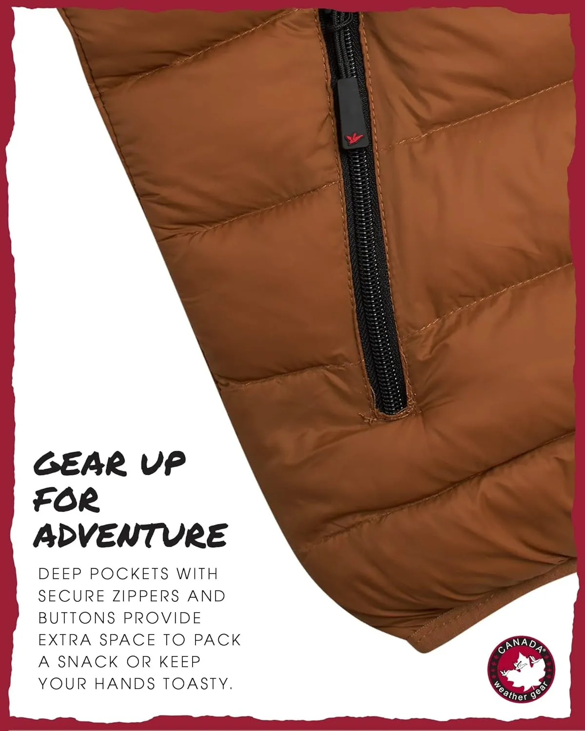 CANADA WEATHER GEAR Mens' Puffer Jacket - Lightweight Packable Bubble Coat, Water Resistant Outerwear Jackets for Men (M-XXL)
