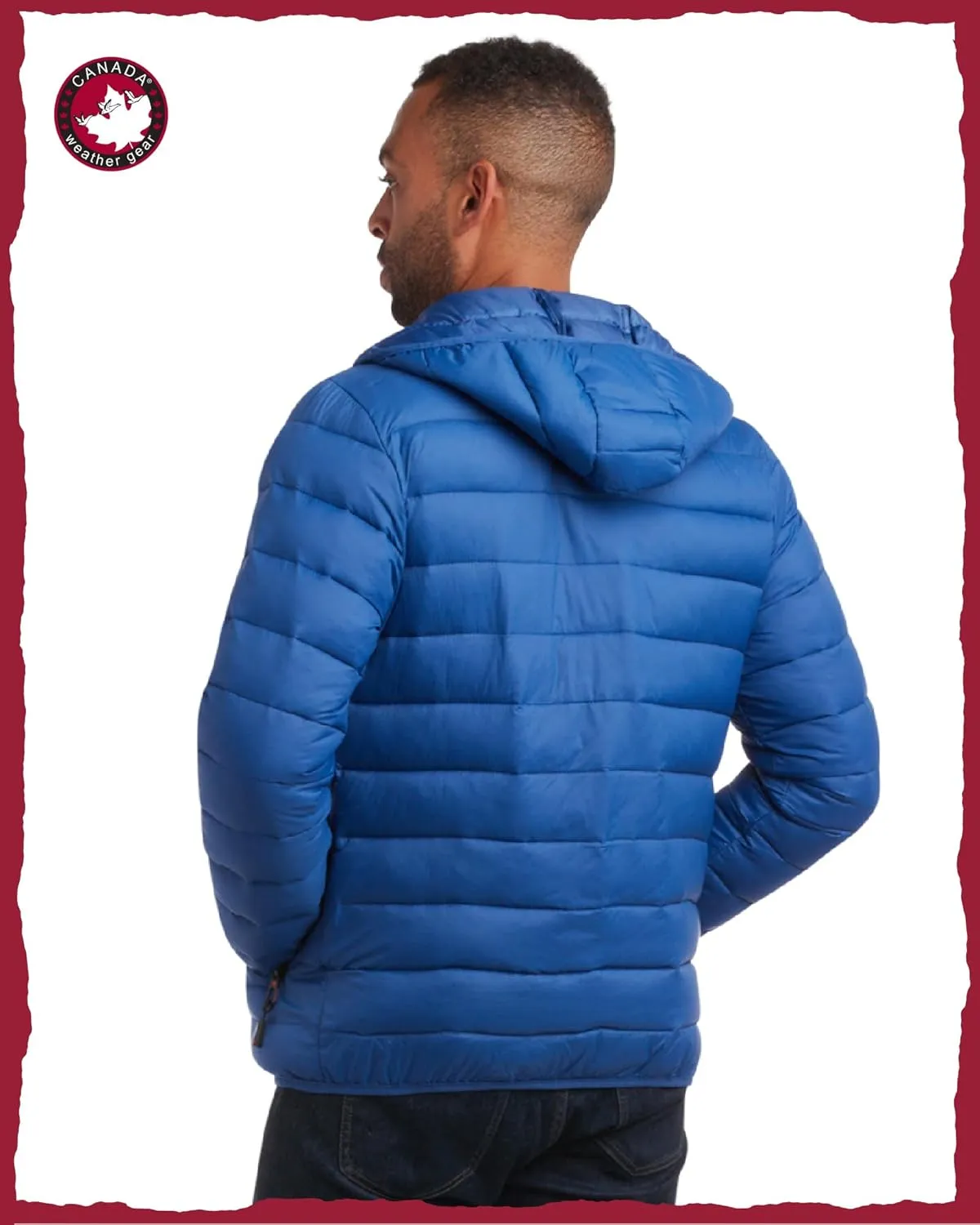 CANADA WEATHER GEAR Mens' Puffer Jacket - Lightweight Packable Bubble Coat, Water Resistant Outerwear Jackets for Men (M-XXL)