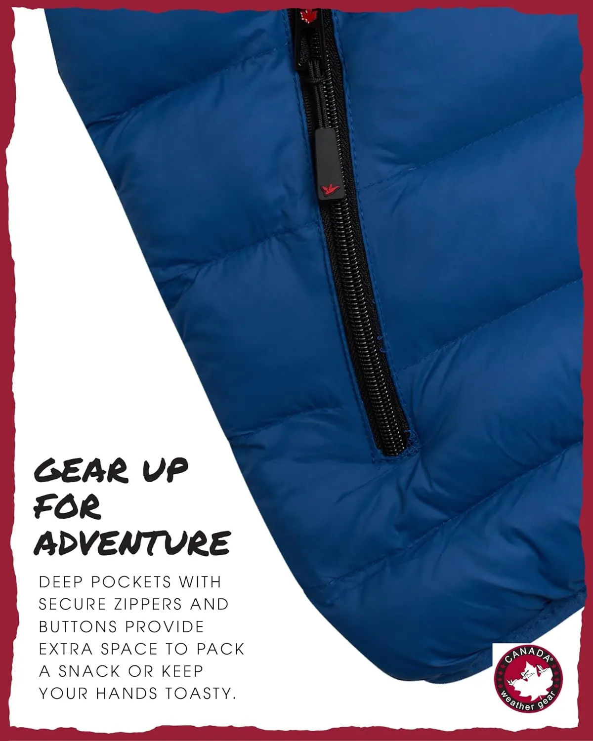 CANADA WEATHER GEAR Mens' Puffer Jacket - Lightweight Packable Bubble Coat, Water Resistant Outerwear Jackets for Men (M-XXL)