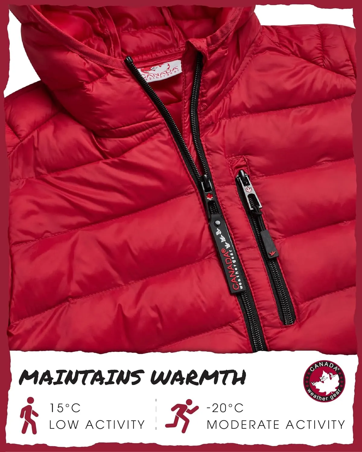 CANADA WEATHER GEAR Women's Puffer Jacket - Packable Bubble Coat, Water Resistant Outerwear Jackets for Women (XXS-M)