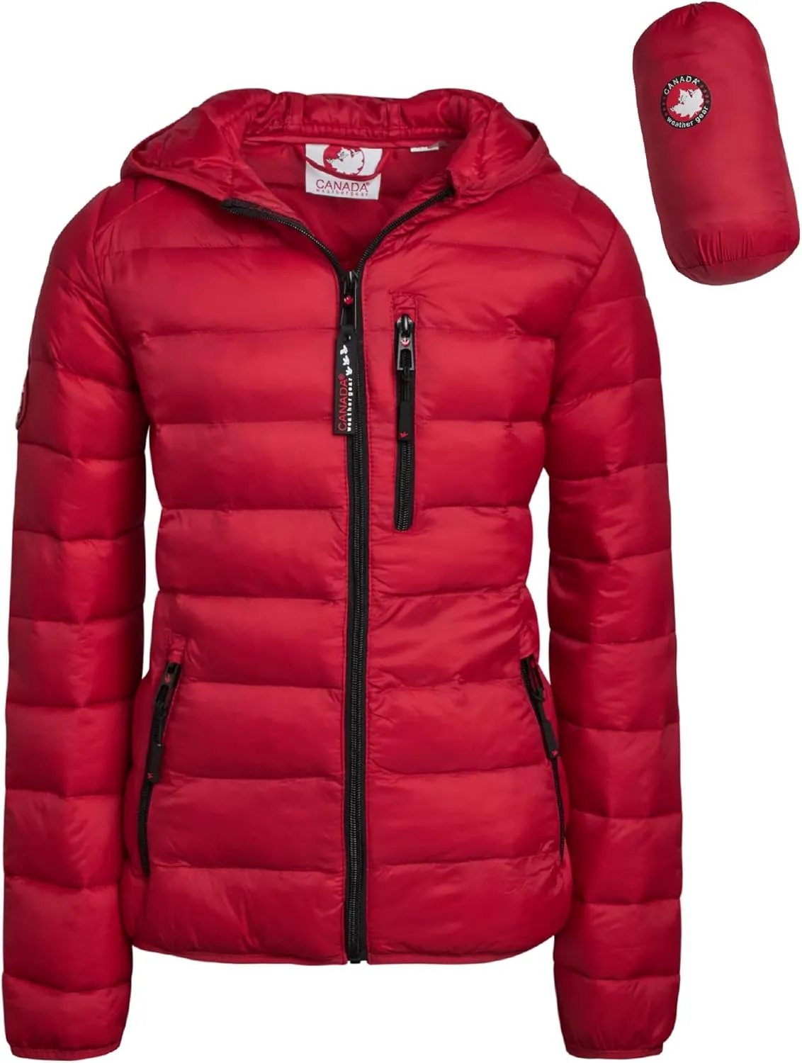 CANADA WEATHER GEAR Women's Puffer Jacket - Packable Bubble Coat, Water Resistant Outerwear Jackets for Women (XXS-M)