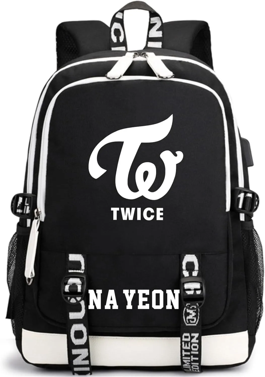 Canvas Casual Backpack Rucksack Daypack Laptop Bag Schoolbag School Bag with USB port 2