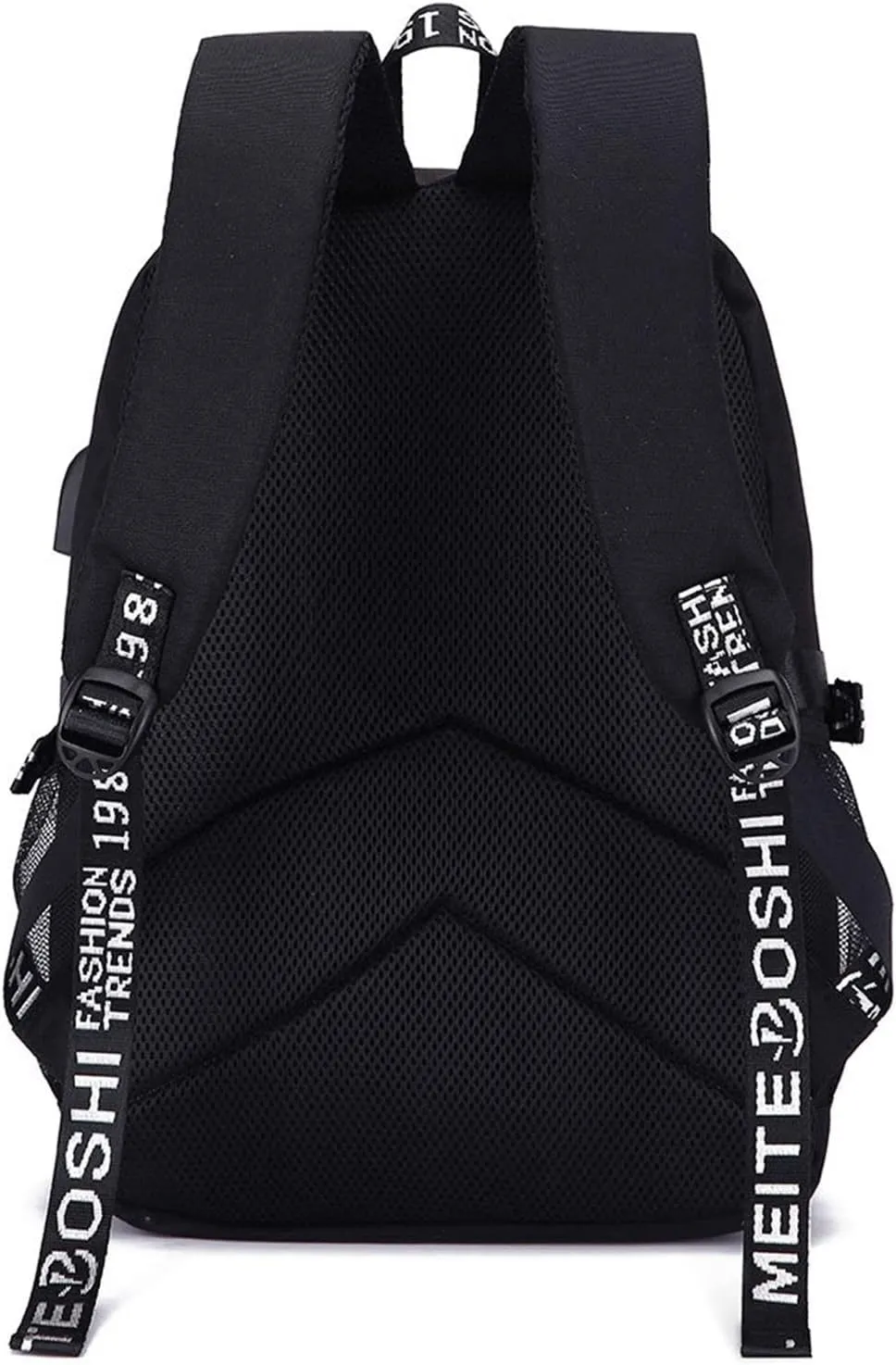 Canvas Casual Backpack Rucksack Daypack Laptop Bag Schoolbag School Bag with USB port 2