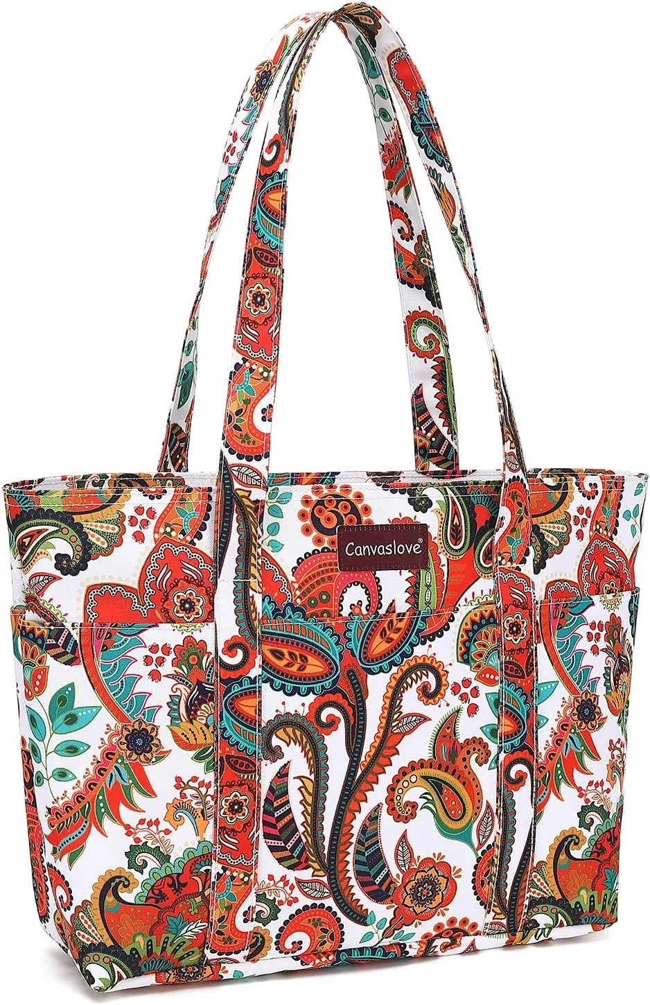 Canvaslove Women's Tote Bag With Laptop Compartment For Laptop Computer Up to 15.6 inch,Handbag for Shopping,Work and Travel
