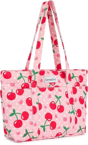 Canvaslove Women's Tote Bag With Laptop Compartment For Laptop Computer Up to 15.6 inch,Handbag for Shopping,Work and Travel