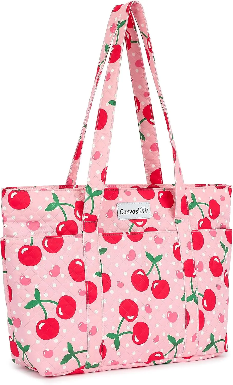 Canvaslove Women's Tote Bag With Laptop Compartment For Laptop Computer Up to 15.6 inch,Handbag for Shopping,Work and Travel
