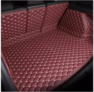 Car Boot Mat for GMC Yukon XL Chevrolet Suburban 2015-2020, Boot Trunk Mat Liner Non Slip Protector Protects Vehicle Carpet,2-D Red