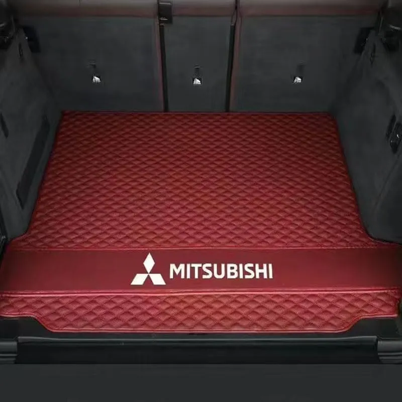 Car Boot Mats, for Mitsubishi Mirage VI Hatchback 2019- Rear Trunk Storage Cargo Anti-Scratch Protector Tray Cover Liner, Auto Accessories,D-Red