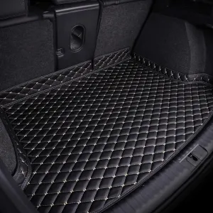 Car Leather Boot Mats for Mitsubishi Mirage 2012-2022, Waterproof Anti Scratch Anti Slip Trunk Pad Cargo Protector Liners Auto Accessories,F