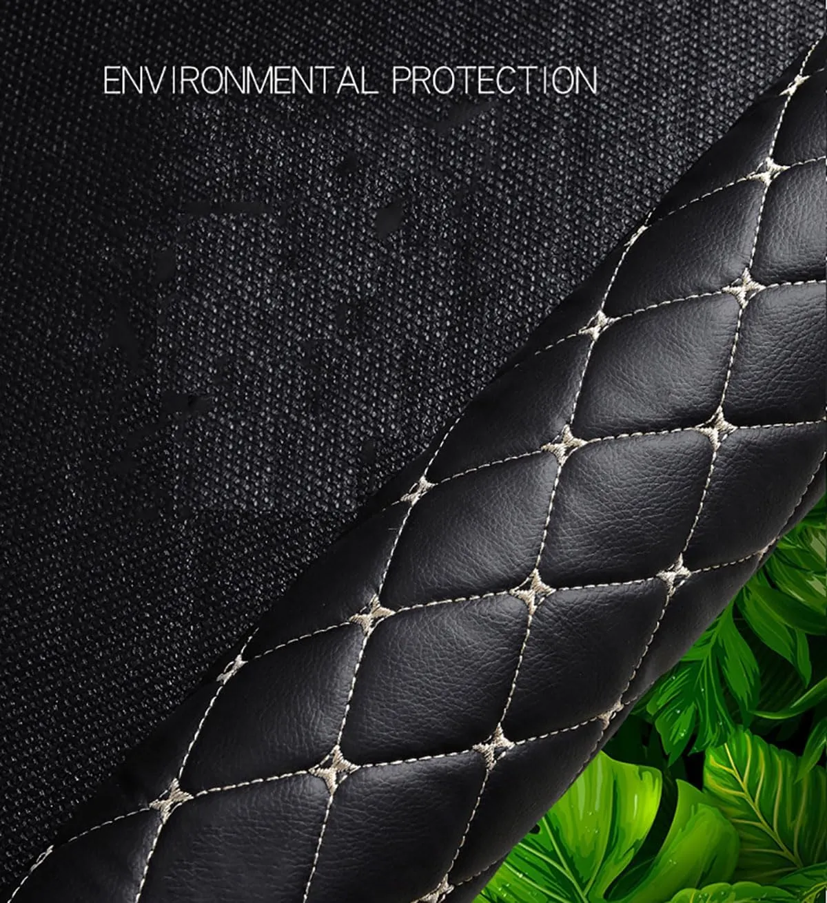 Car Leather Cargo Liners for Genesis G80 EV Pure Electric 2023 2024, Full Coverage Rear Trunk Liner Mats Waterproof Anti-Scratch Protector Pad,Black Beige