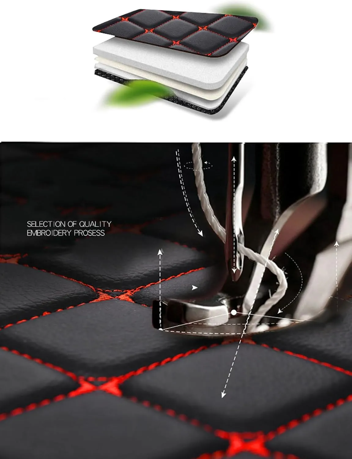 Car Leather Cargo Liners for Genesis G80 EV Pure Electric 2023 2024, Full Coverage Rear Trunk Liner Mats Waterproof Anti-Scratch Protector Pad,Black Beige
