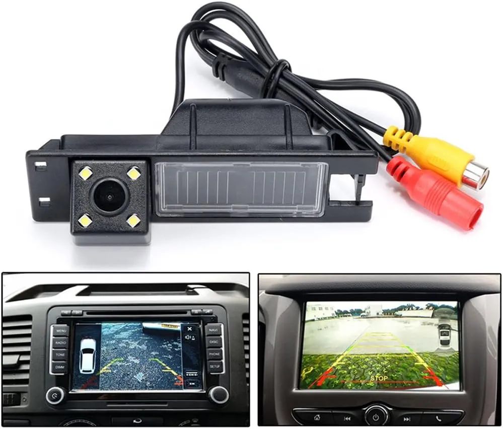 Car License Plate Rear View Reverse Camera Night Vision 4LED for Buick Excelle GT XT/Regal/Opel Vectra C/Astra H/Corsa D/Zafira B/Tigra Meriva A/Insignia/Chevrolet Malibu HAMA2/Fiat Grande Punto