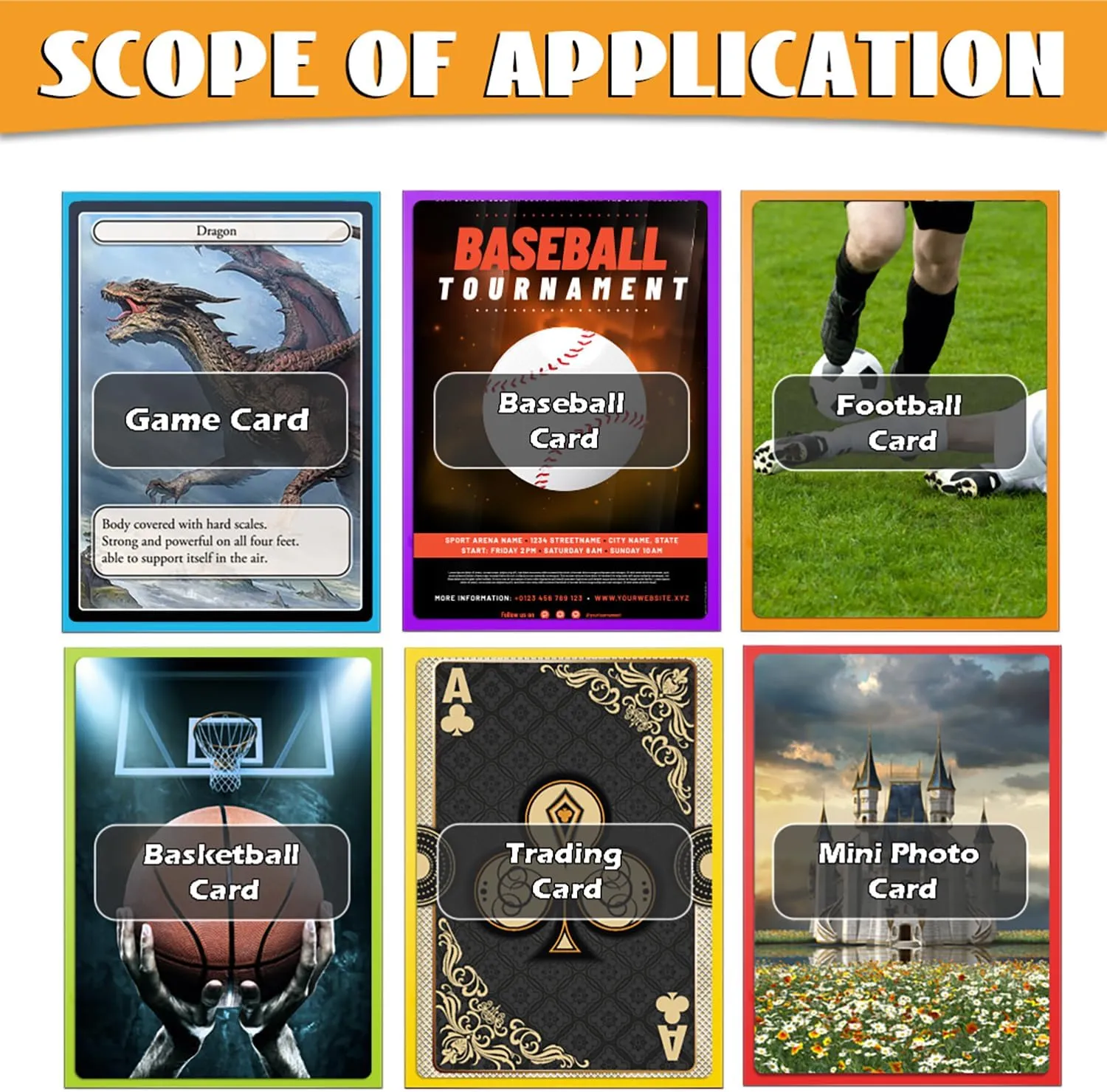 Card Sleeves Magic The Gathering,Trading Card Sleeves for Standard Card,Plastic Sleeve Fit for Football,Baseball,MTG,Yugioh,Sports Cards (12 se, 66 * 91mm)