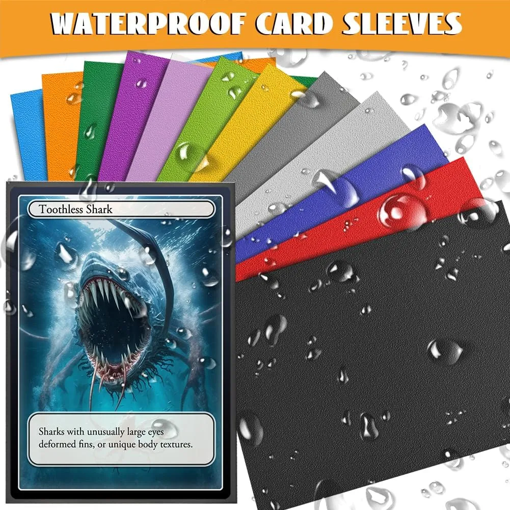 Card Sleeves Magic The Gathering,Trading Card Sleeves for Standard Card,Plastic Sleeve Fit for Football,Baseball,MTG,Yugioh,Sports Cards (12 se, 66 * 91mm)