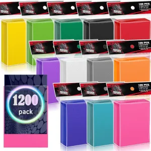 Card Sleeves Magic The Gathering,Trading Card Sleeves for Standard Card,Plastic Sleeve Fit for Football,Baseball,MTG,Yugioh,Sports Cards (12 se, 66 * 91mm)