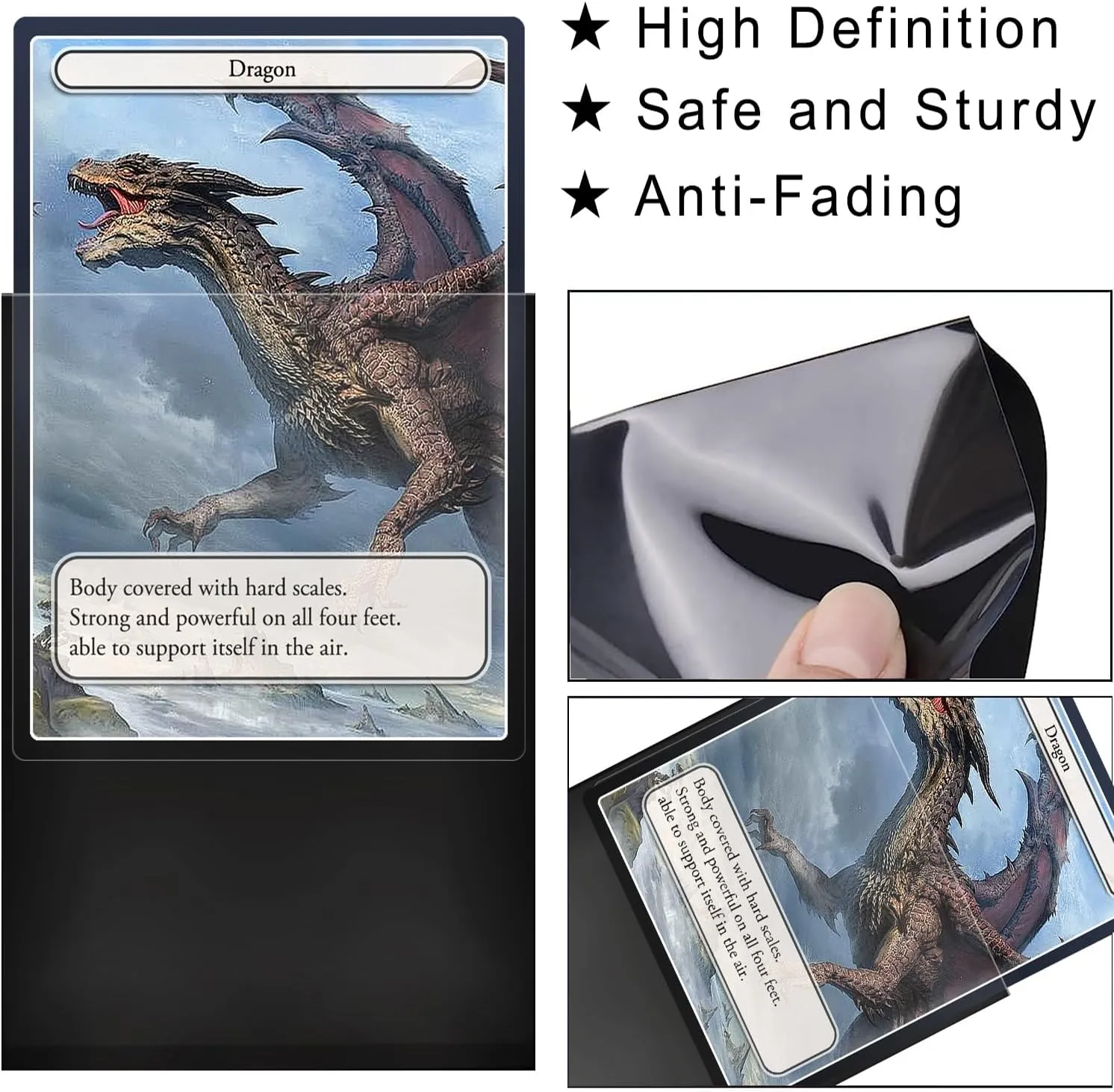 Card Sleeves Magic The Gathering,Trading Card Sleeves for Standard Card,Plastic Sleeve Fit for Football,Baseball,MTG,Yugioh,Sports Cards (12 se, 66 * 91mm)