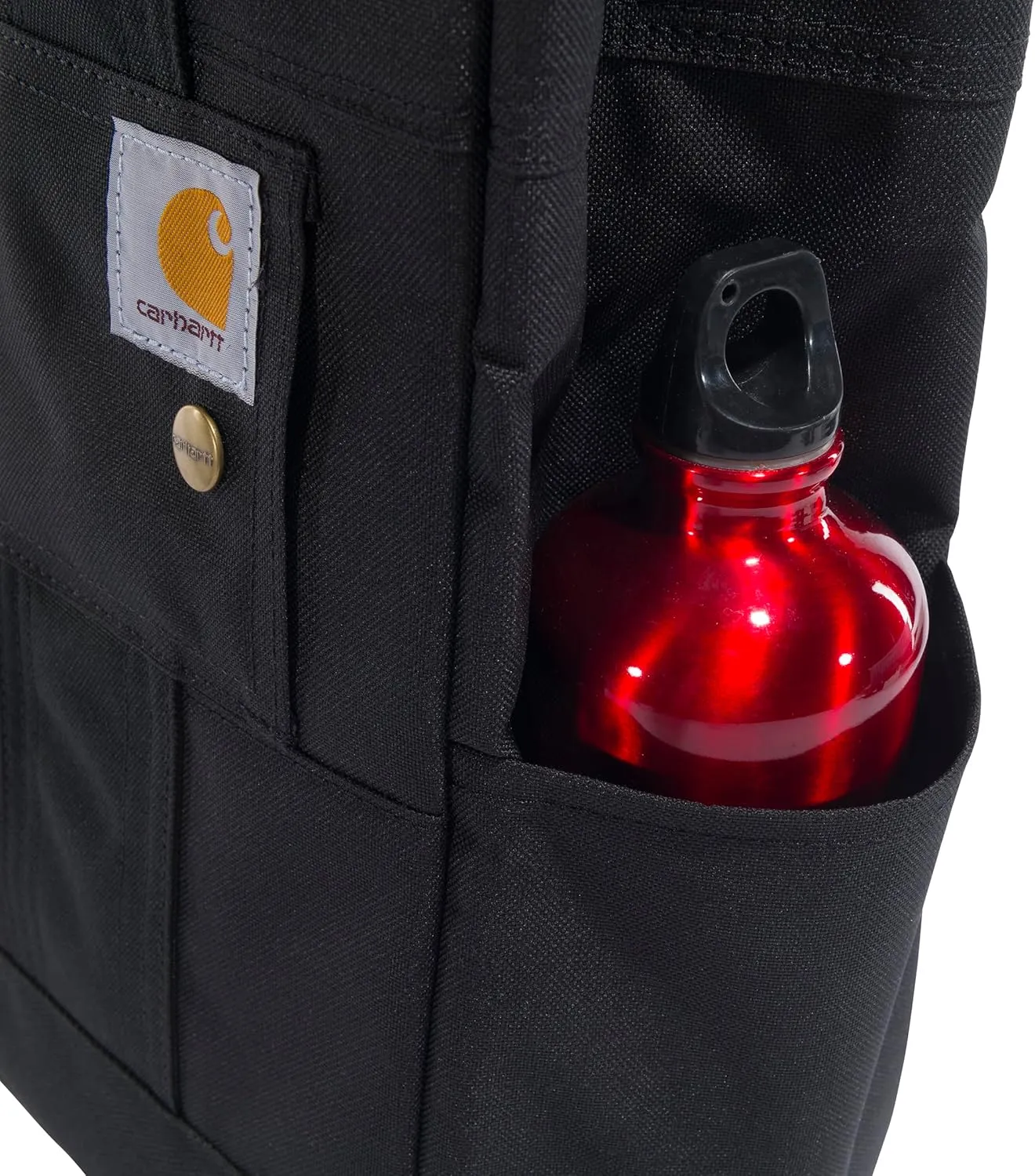 Carhartt Vertical, Durable Water Resistant Tote Bag with Snap Closure