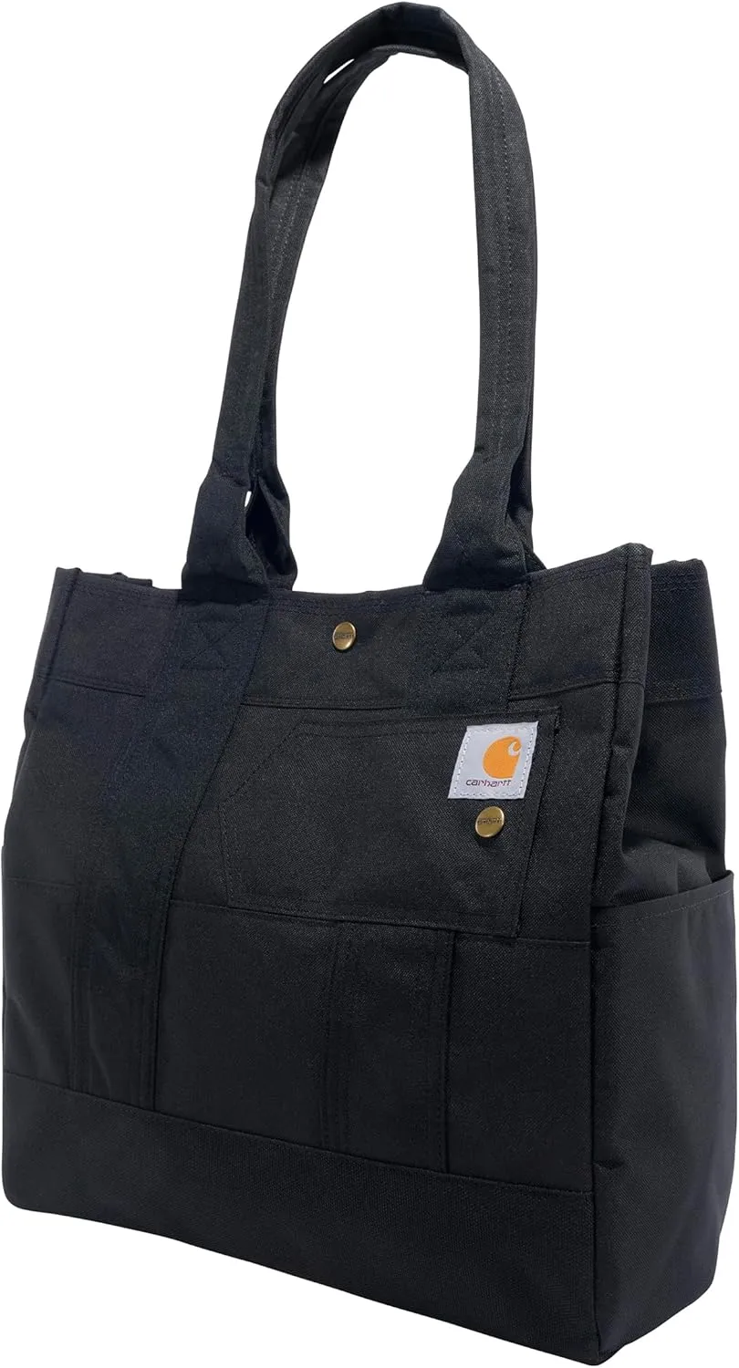 Carhartt Vertical, Durable Water Resistant Tote Bag with Snap Closure