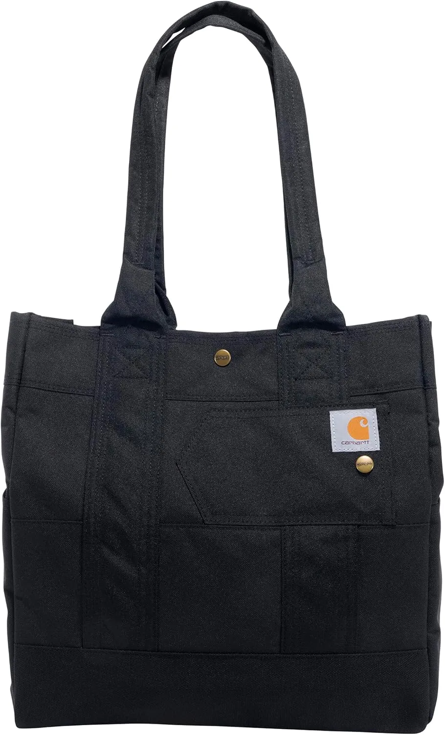 Carhartt Vertical, Durable Water Resistant Tote Bag with Snap Closure