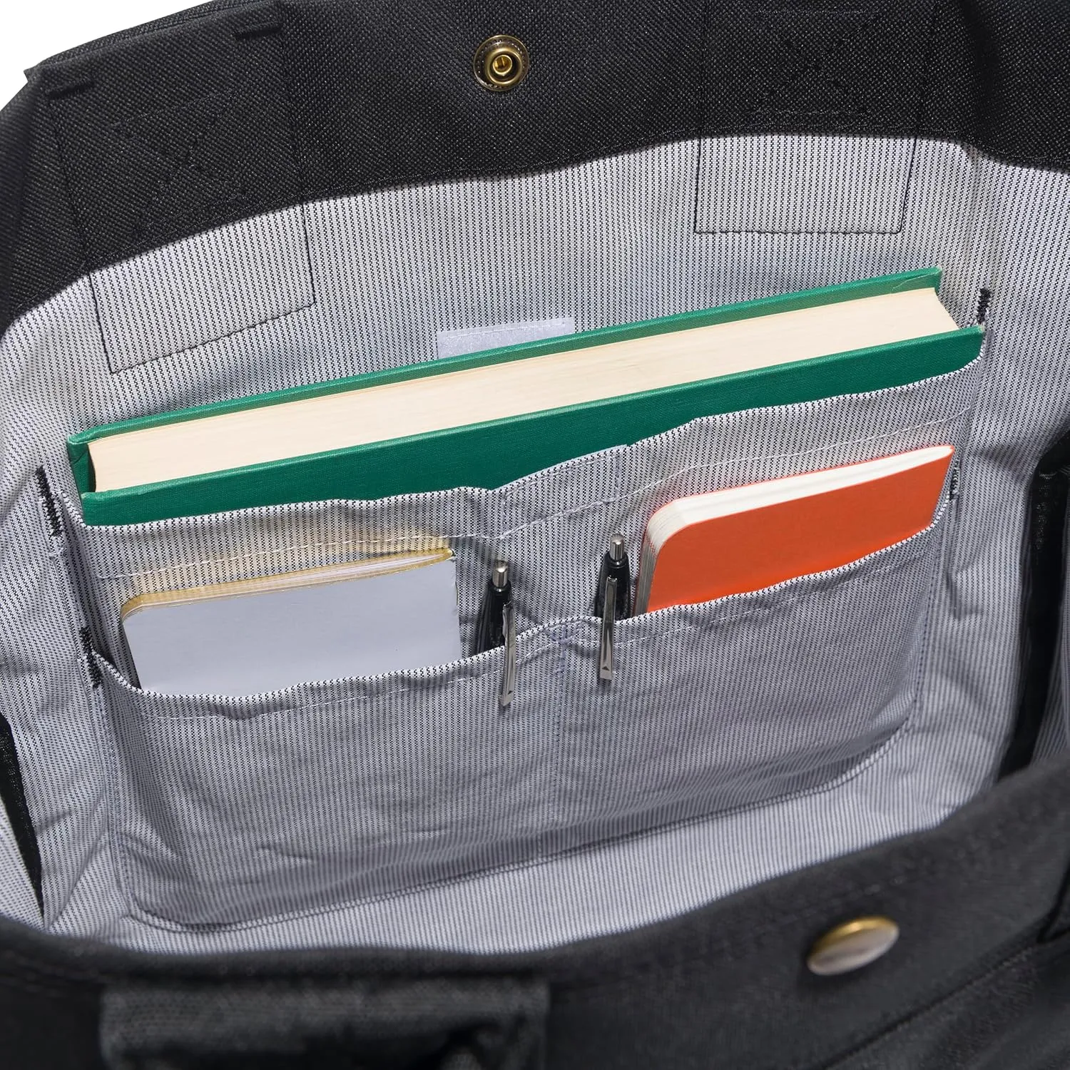 Carhartt Vertical, Durable Water Resistant Tote Bag with Snap Closure