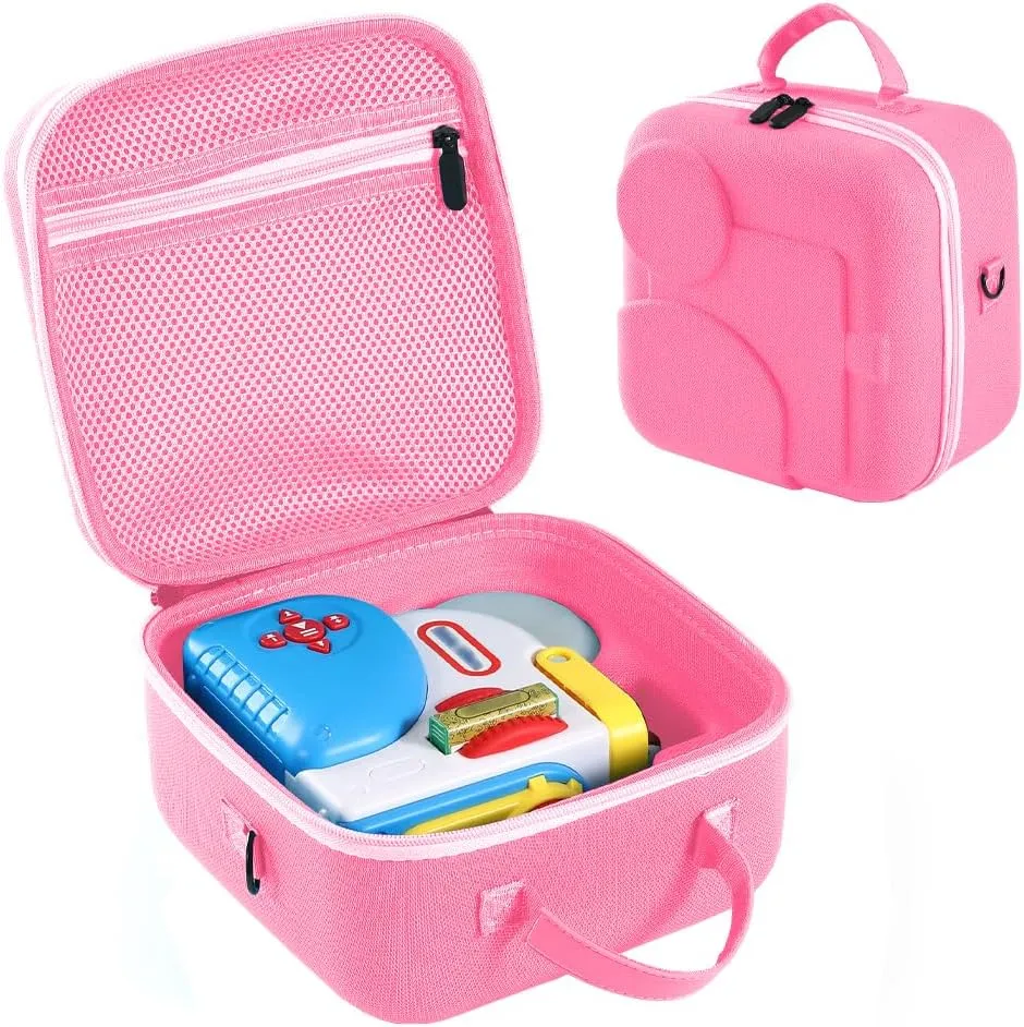 Carrying Case Compatible with Little Tikes Story Dream Machine, Portable Storage Case for Books, Character and Other Accessories - Suitable for Travel and Home Storage (Pink)