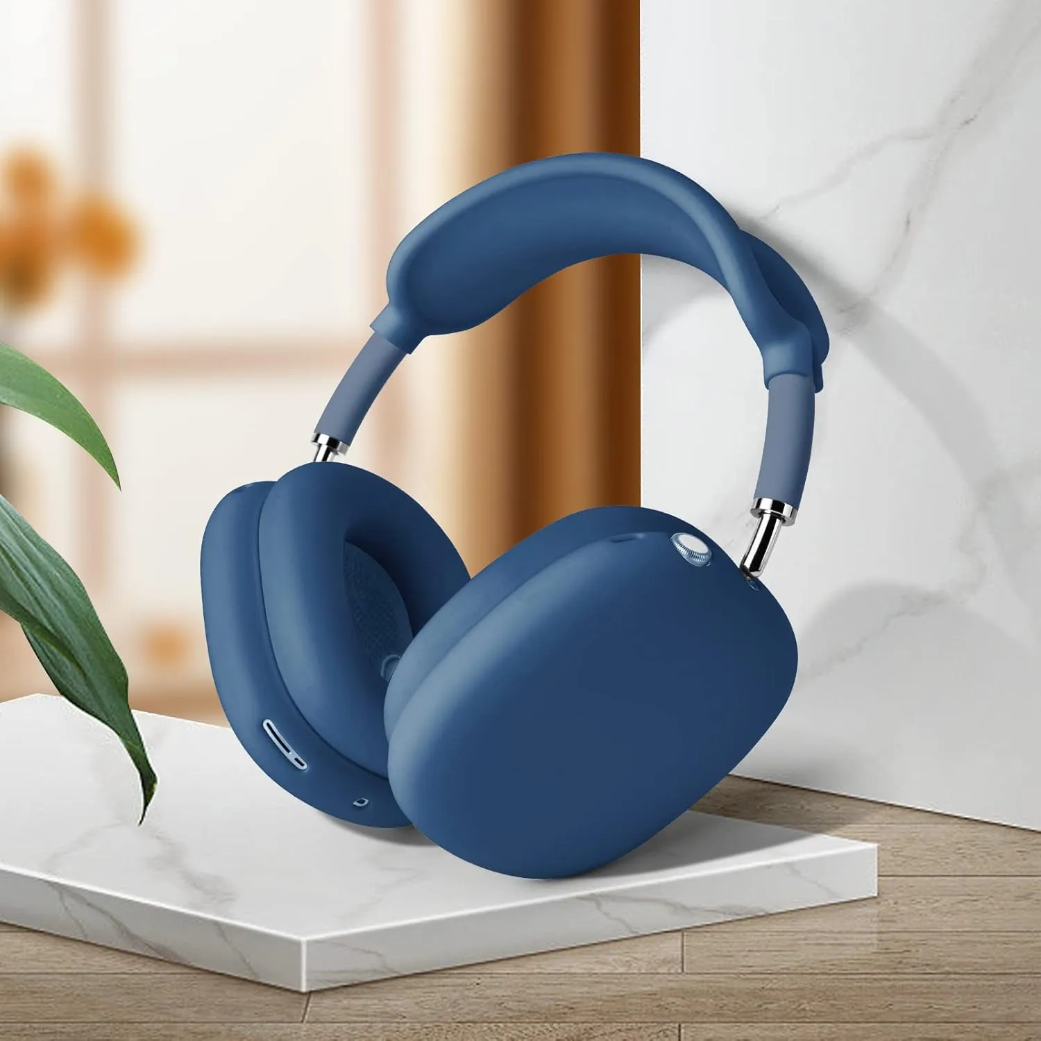 Case for Airpods Max Headphones, Ear Pad Case Cover/Ear Cups Cover/Headband Cover for AirPods Max (USB-C/Lightning)(2024/2020), Silicone Cover for Apple Airpod Max, Accessories Cases(Dark Blue)