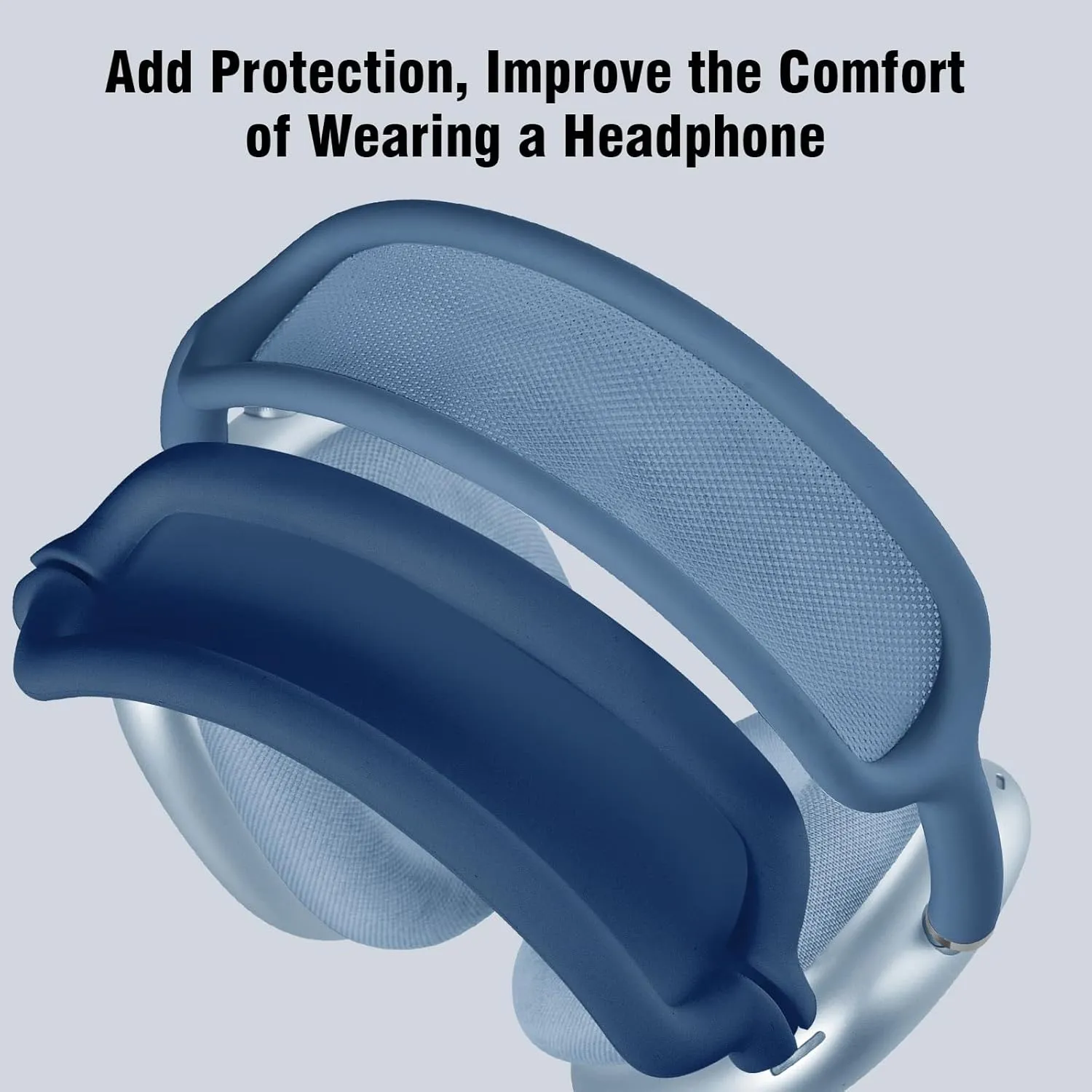 Case for Airpods Max Headphones, Ear Pad Case Cover/Ear Cups Cover/Headband Cover for AirPods Max (USB-C/Lightning)(2024/2020), Silicone Cover for Apple Airpod Max, Accessories Cases(Dark Blue)
