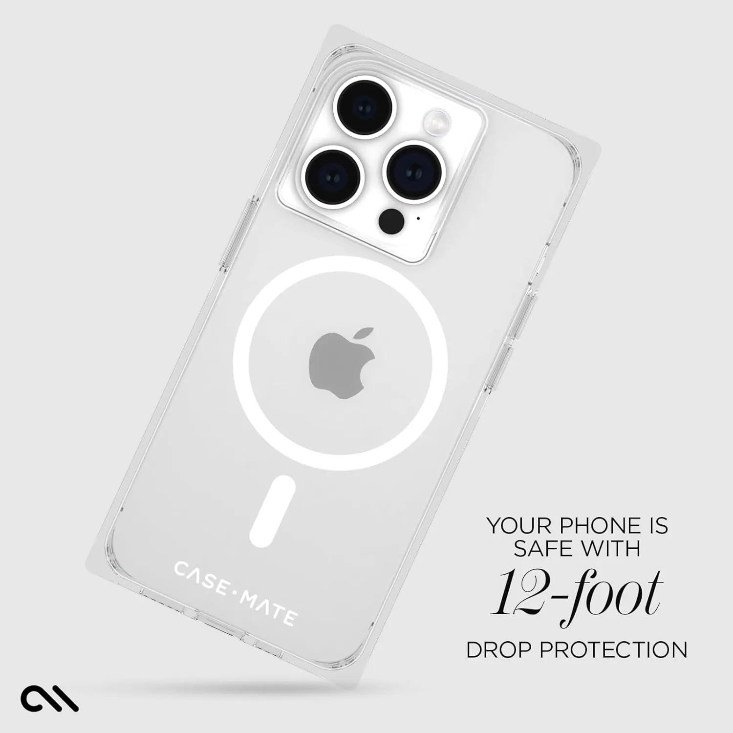 Case-Mate BLOX iPhone 15 Pro Case - Clear [12ft Drop Protection] [Compatible with MagSafe] [Anti Yellowing] Magnetic Bumper Cover with Edges for iPhone 15 Pro 6.1", Anti-Scratch, Shockproof, Slim