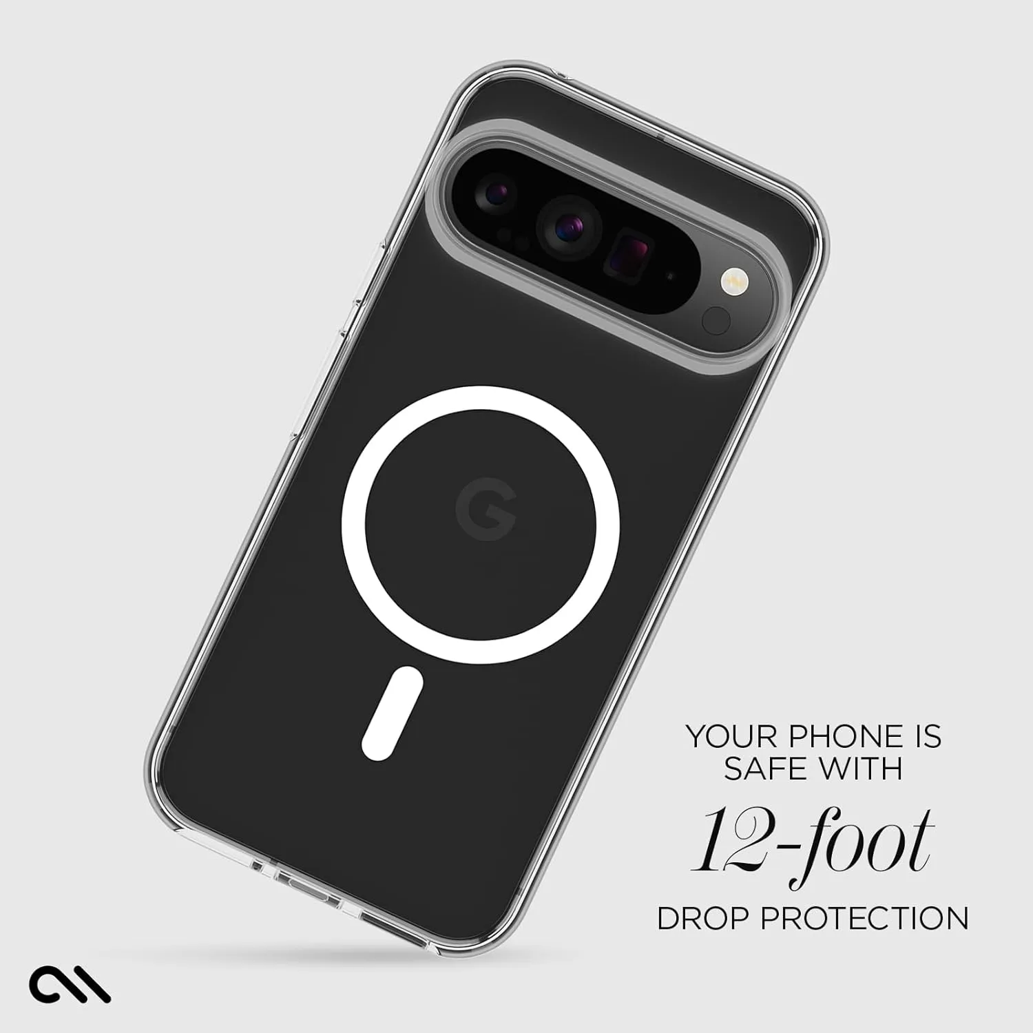 Case-Mate Google Pixel 9 Pro XL Case [6.8", 2024] [12ft Drop Protection] [Wireless Charging Compatible] Signature Clear Mobile Cover for Google Pixel 9 Pro XL - Anti-Yellowing, Anti-Scratch,Shockproof