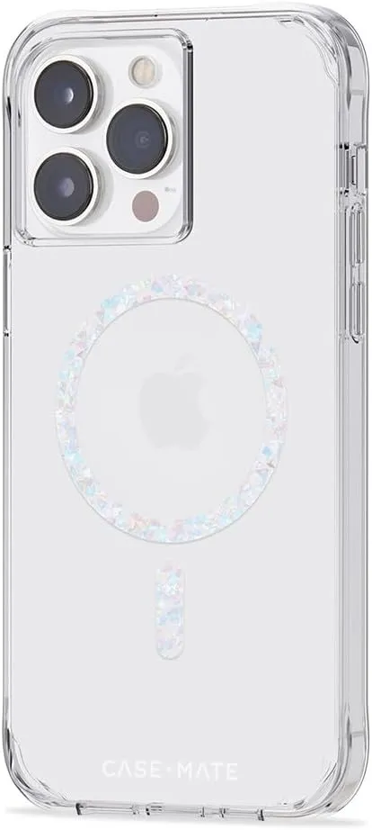 Case-Mate iPhone 14 Pro Max Case - Clear Twinkle Diamond [10FT Drop Protection] [Compatible with MagSafe] Magnetic Cover with Cute Bling Sparkle for iPhone 14 Pro Max 6.7", Anti-Yellow, Anti-Scratch