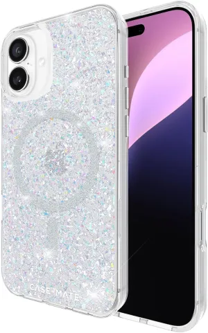 Case-Mate iPhone 16 Plus Case [Compatible with MagSafe] - Stylish Sparkly Phone Case with 12ft Drop Protection - Premium Magnetic Cover for iPhone 16 Plus - Twinkle Disco