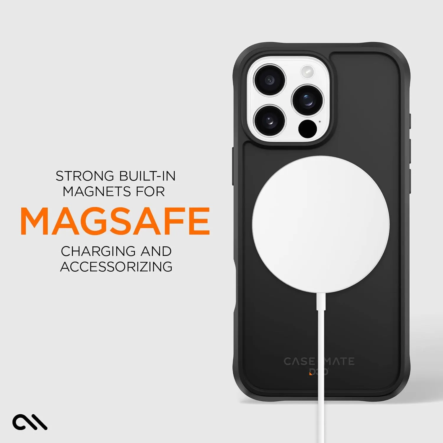 Case-Mate iPhone 16 Pro Max Case [Compatible with MagSafe] Tough Shockproof Phone Case with 16ft D3O Drop Protection - Premium Rugged Cover for iPhone 16 Pro Max - Black
