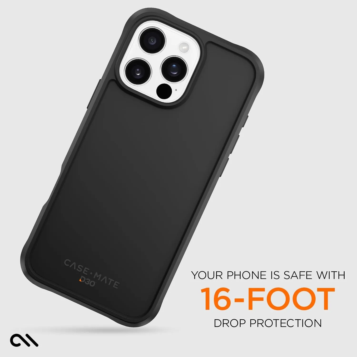 Case-Mate iPhone 16 Pro Max Case [Compatible with MagSafe] Tough Shockproof Phone Case with 16ft D3O Drop Protection - Premium Rugged Cover for iPhone 16 Pro Max - Black