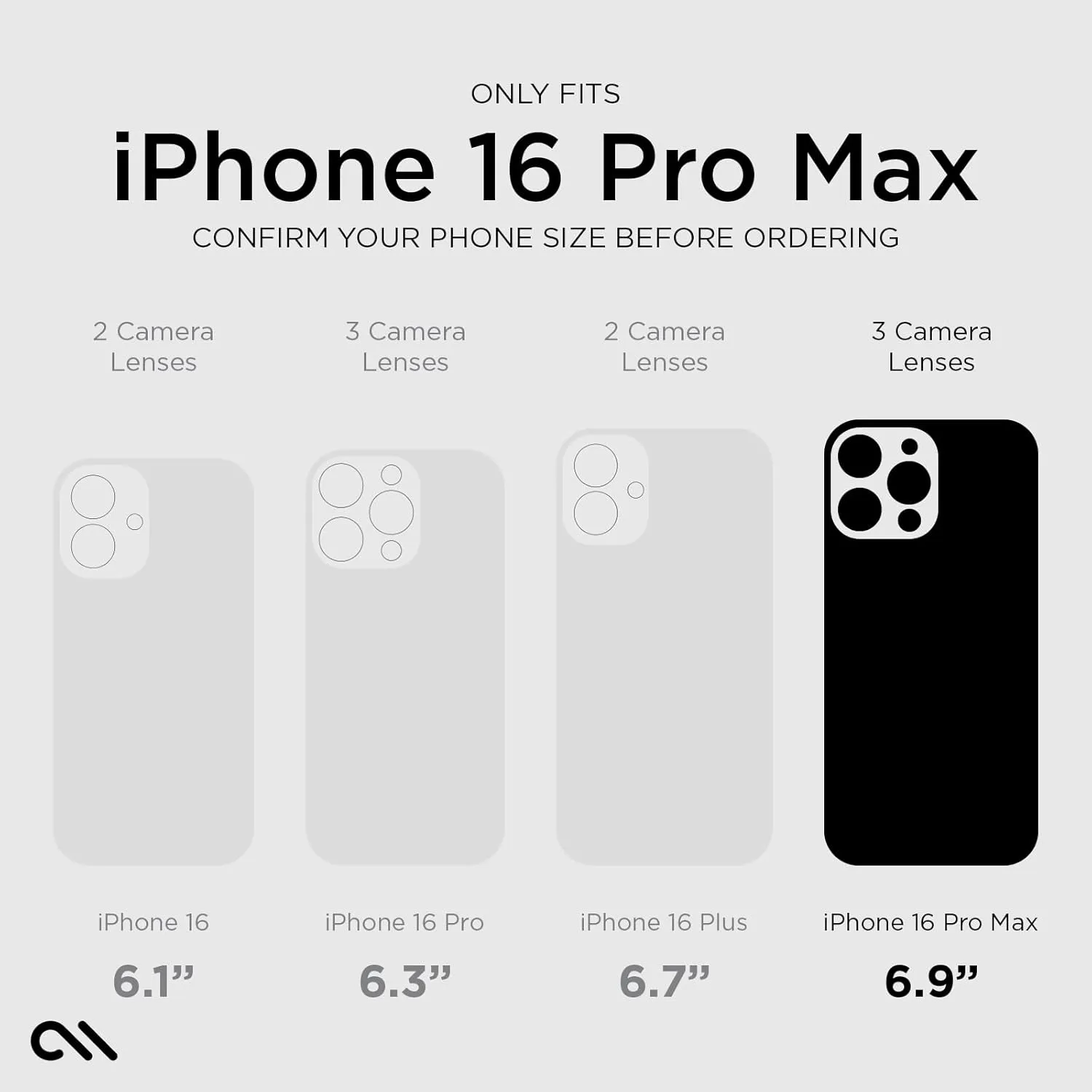 Case-Mate iPhone 16 Pro Max Case [Compatible with MagSafe] Tough Shockproof Phone Case with 16ft D3O Drop Protection - Premium Rugged Cover for iPhone 16 Pro Max - Clear