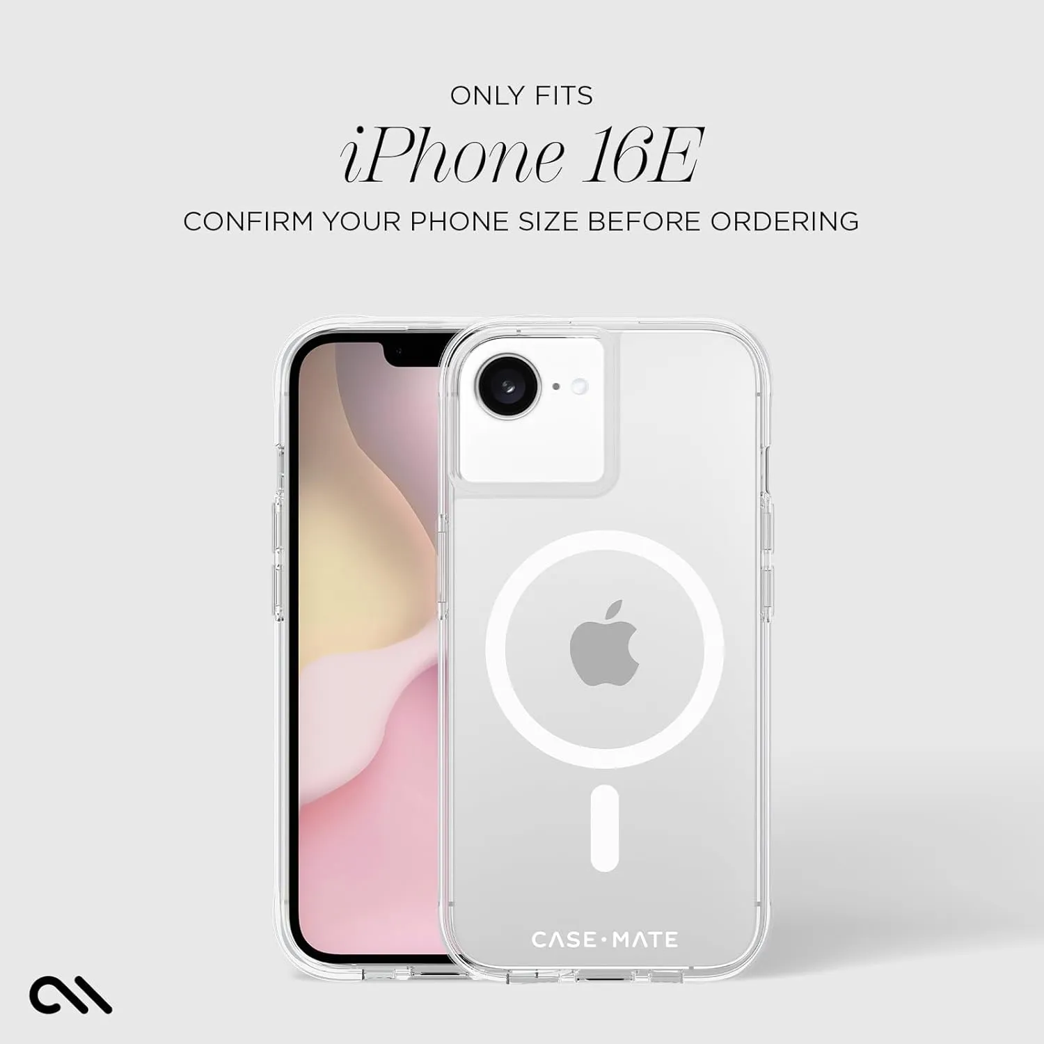 Case-Mate iPhone 16e (2025) / 15/14 / 13 Case [Compatible with MagSafe] Tough Shockproof Phone Case with 16ft D3O Drop Protection - Premium Rugged Cover for iPhone 16e (2025) / 15/14 / 13 - Clear