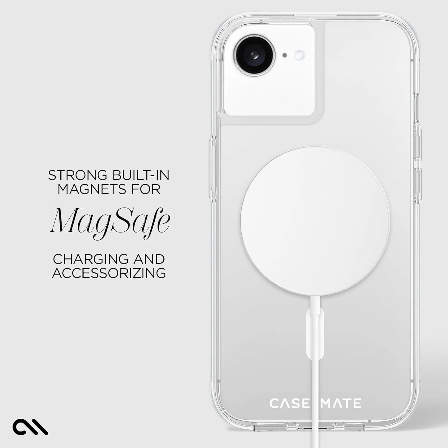 Case-Mate iPhone 16e (2025) / 15/14 / 13 Case [Compatible with MagSafe] Tough Shockproof Phone Case with 16ft D3O Drop Protection - Premium Rugged Cover for iPhone 16e (2025) / 15/14 / 13 - Clear