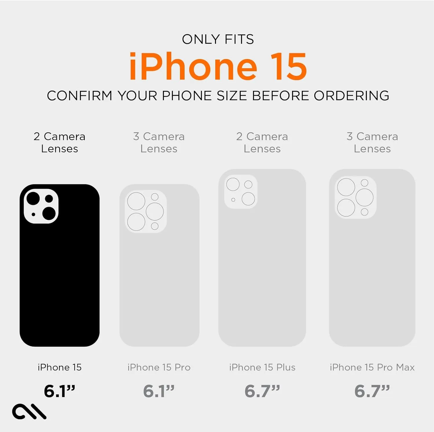 Case-Mate Tough Clear iPhone 15 Case [16ft D3O Drop Protection] [Compatible with Magsafe] Slim Phone Case for iPhone 15 6.1", Shock Absorbing Materials, Anti Yellow, Anti Scratch Technology, Slim Fit