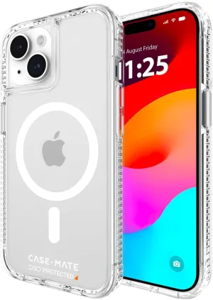 Case-Mate Tough Clear iPhone 15 Case [16ft D3O Drop Protection] [Compatible with Magsafe] Slim Phone Case for iPhone 15 6.1", Shock Absorbing Materials, Anti Yellow, Anti Scratch Technology, Slim Fit