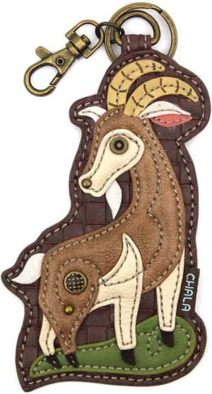 CHALA Farm Collection Women's Decorative Key Fob/Coin Purse Accessory (Goat)