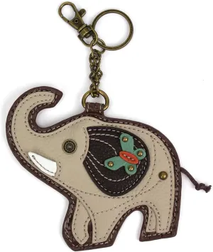 CHALA Wilderness Collection Women's Decorative Key Fob/Coin Purse Accessory (Elephant)