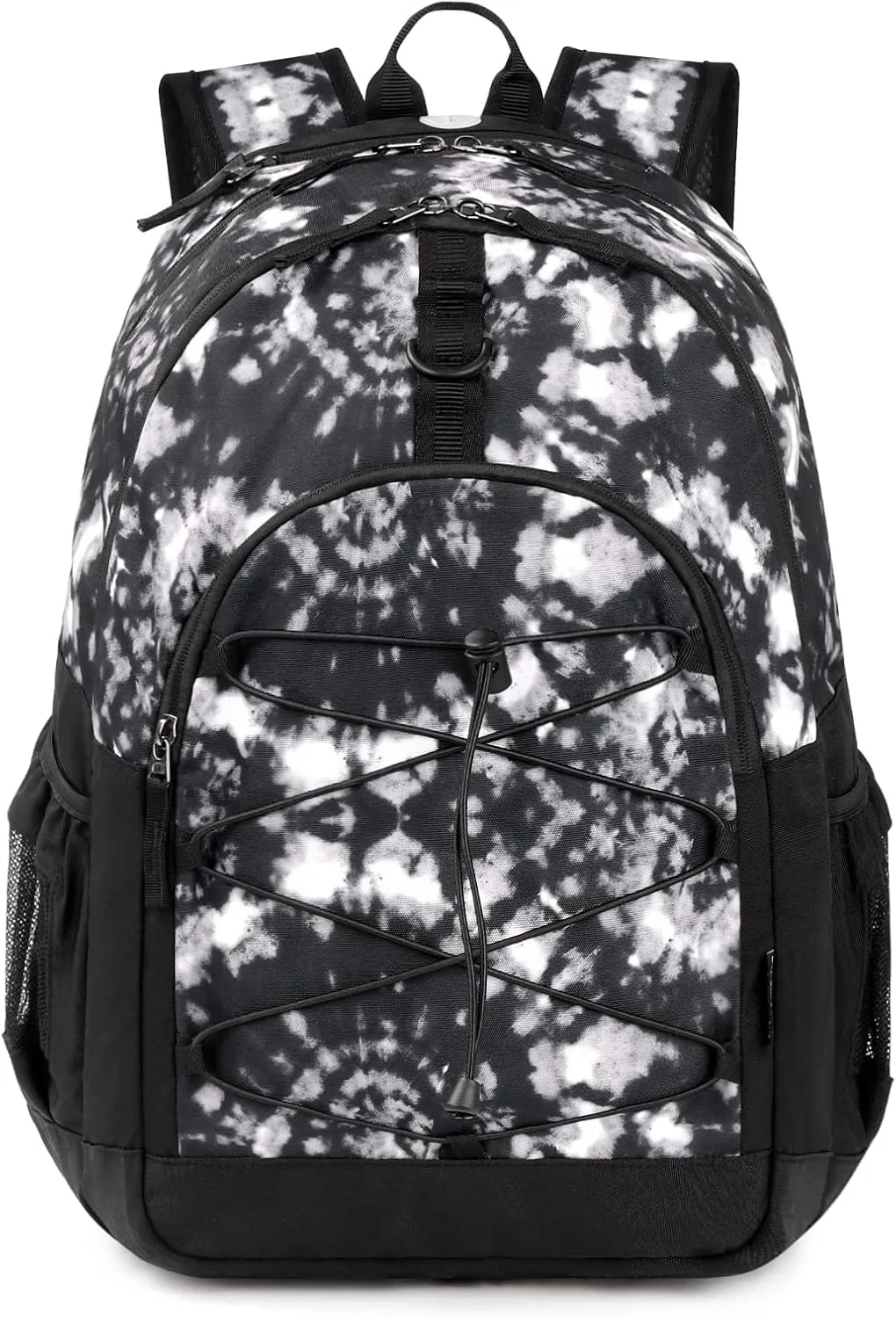 Choco Mocha Black Tie Dye Backpack for Teen Girls, Travel School Backpack for Girls Middle School Large Bookbag 18 Inch