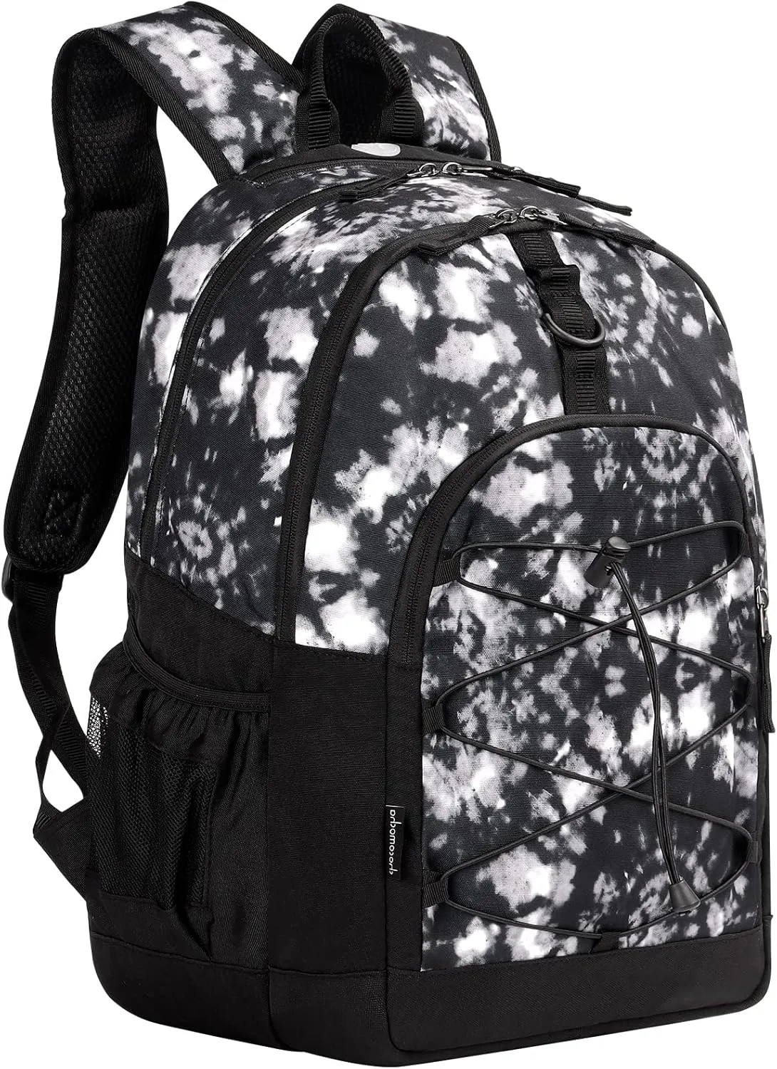 Choco Mocha Black Tie Dye Backpack for Teen Girls, Travel School Backpack for Girls Middle School Large Bookbag 18 Inch