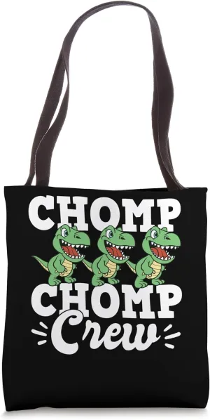 Chomp Chomp Crew Dinosaur Dino Birthday Tote Bag