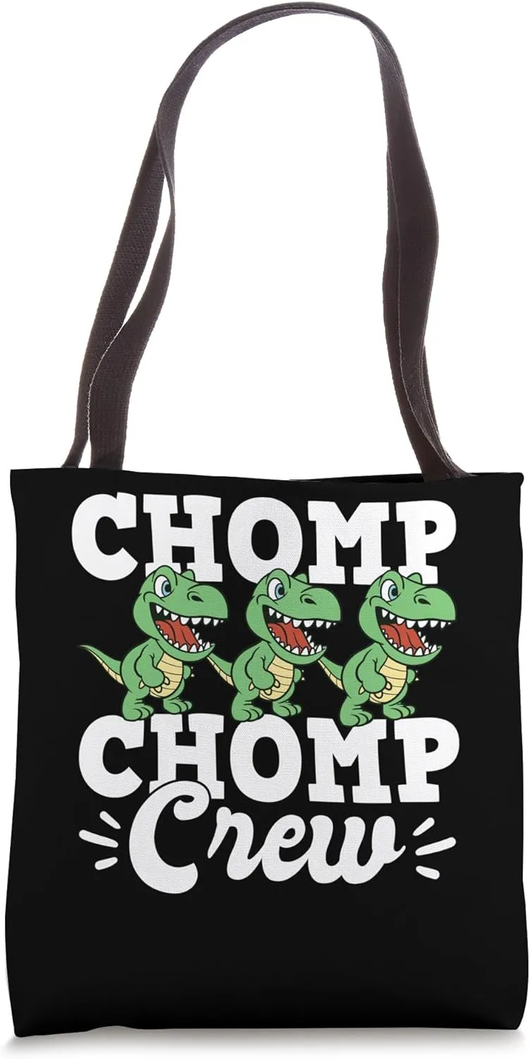 Chomp Chomp Crew Dinosaur Dino Birthday Tote Bag