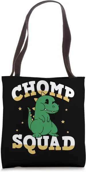 Chomp Squad Dinosaur Dino Birthday Tote Bag