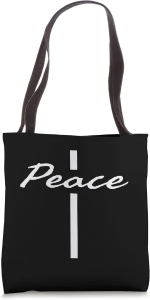 Christian Peace Cross For The Faithful Who Love Jesus Tote Bag