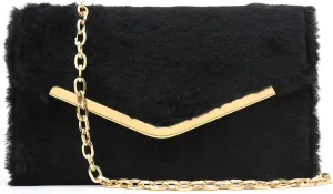 Clutch Purse Evening Bag for Women, Envelope Handbag With Detachable Chain for Wedding and Party
