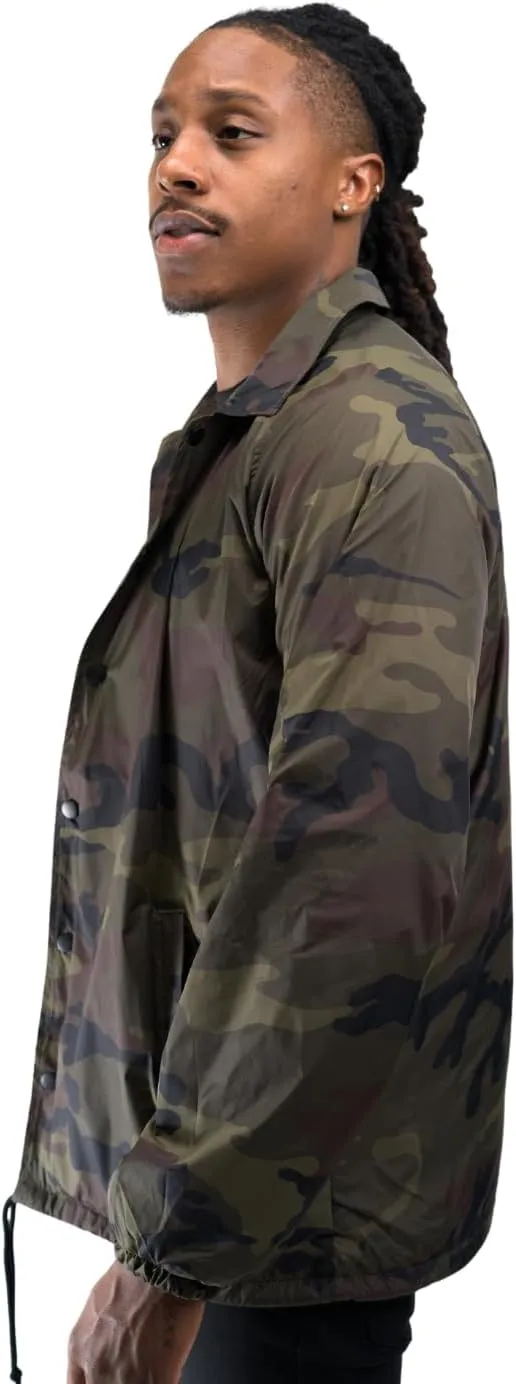 Coaches Jacket, Nylon Windbreaker for Men - Lightweight and Water-Resistant Coach Jacket