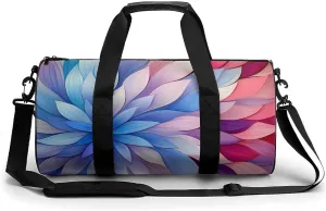 Colorful Flowers Petals Sports Gym Bag Durable Workout Bags Travel Duffel Bags Yoga Exercise Bag for Women Men