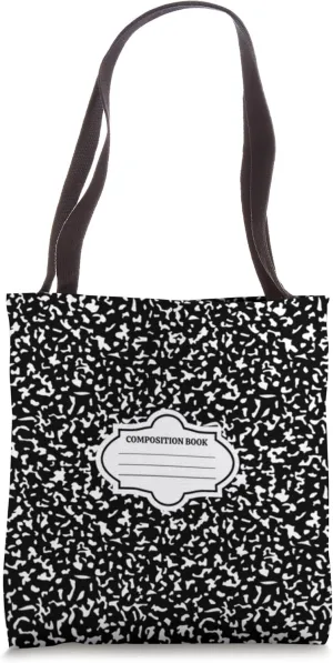 Composition Note Book Back To School Abstract Retro Y2K Cute Tote Bag